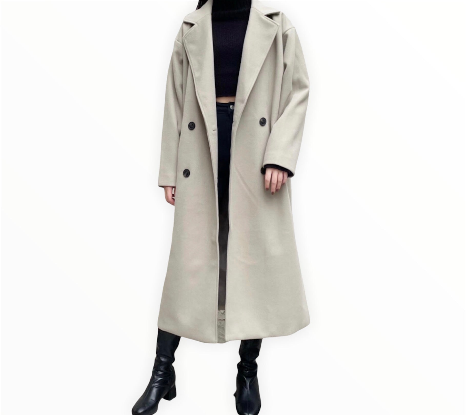 fake wool chester coat